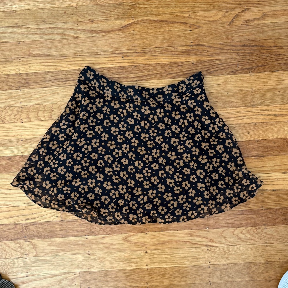 Urban Outfitters Flowy Skirt with Floral Pattern